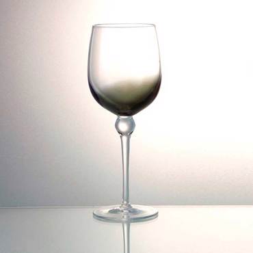 Cryspo Trio Σετ 6 Τεμαχίων Ποτήρι Νερού Κολωνάτο 370ml από Φυσητό Γυαλί 'HALF SMOKE' 5200353